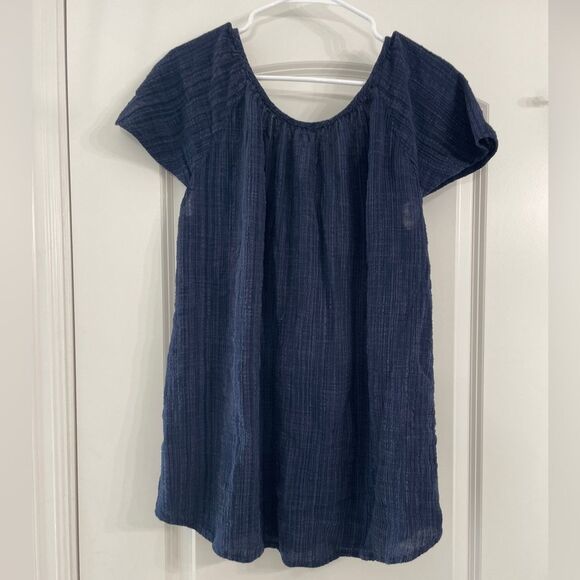 Kona Sol Navy Blue Reverse V Swimsuit Coverup with Tie Accent Size Small - Picture 1 of 3